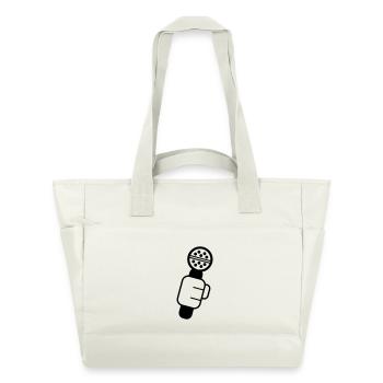 Microphone Check Microphone, Microphone, Mike, MC, Hi - Water-Repellent Padded Bag - natural white - Front