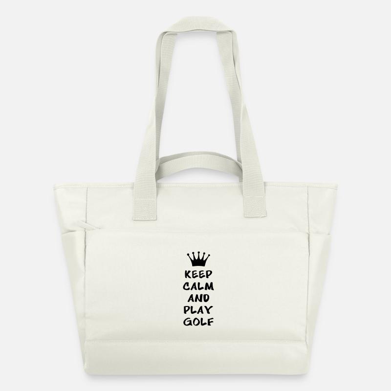 KEEP CALM AND PLAY GOLF - Sac matelassé déperlant - blanc nature