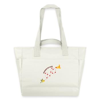 Verbunden durch Liebe - Wasserabweisende Padded Bag - Naturweiß - Vorne