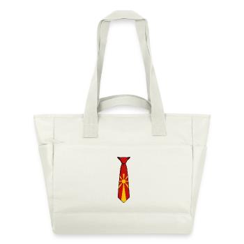Macedonia Tie – Flag Design - Water-Repellent Padded Bag - natural white - Front