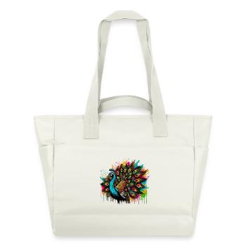 Paon - Sac matelassé déperlant - blanc nature - Devant