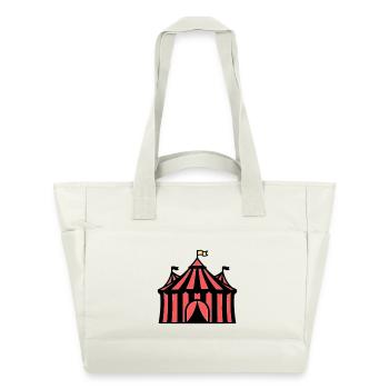 Zirkuszelt Manege Zirkus Bunt - Wasserabweisende Padded Bag - Naturweiß - Vorne