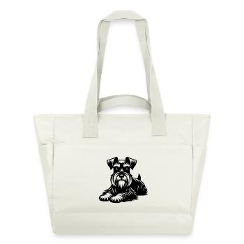 Zwergschnauzer - Wasserabweisende Padded Bag - Naturweiß - Vorne