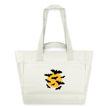 Bats & Moon - Sac matelassé déperlant - blanc nature - Devant