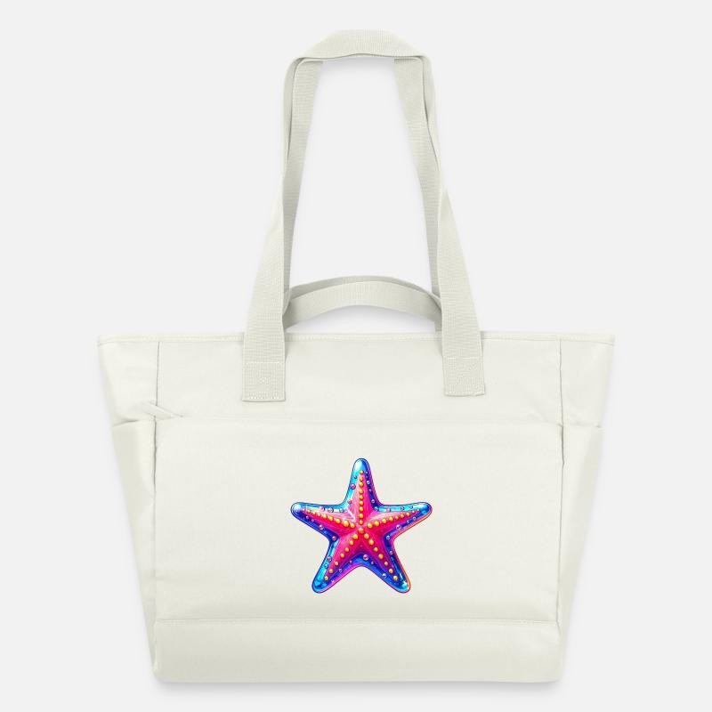 Étoile de mer - Sac matelassé déperlant - blanc nature