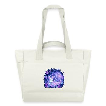 Zuckerhöhle Hase im Bonbonlicht - Wasserabweisende Padded Bag - Naturweiß - Vorne