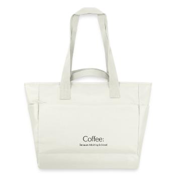 Café parce que le meurtre est mal - Sac matelassé déperlant - blanc nature - Devant