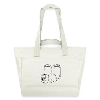 Can as a motif for sayings and beer fans - Water-Repellent Padded Bag - natural white - Front