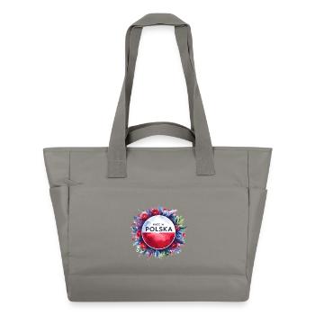 Made in Polska Poland Polish Red White Gift - Water-Repellent Padded Bag - grey - Front