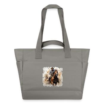 Rodeo-Reiten ist ein gefährlicher Sport - Water-Repellent Padded Bag - grey - Front