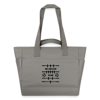 Tischfußball meine Fußballmannschaft - Wasserabweisende Padded Bag - Grau - Vorne
