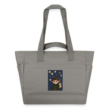 Lutin lumière sous les étoiles - Sac matelassé déperlant - gris - Devant