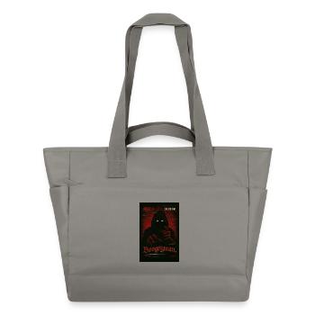 VHS Glitch Boogeyman Horror T-Shirt - Wasserabweisende Padded Bag - Grau - Vorne