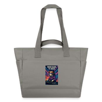 Jack Russell Terrier DJ Turntables Bass Techno - Water-Repellent Padded Bag - grey - Front