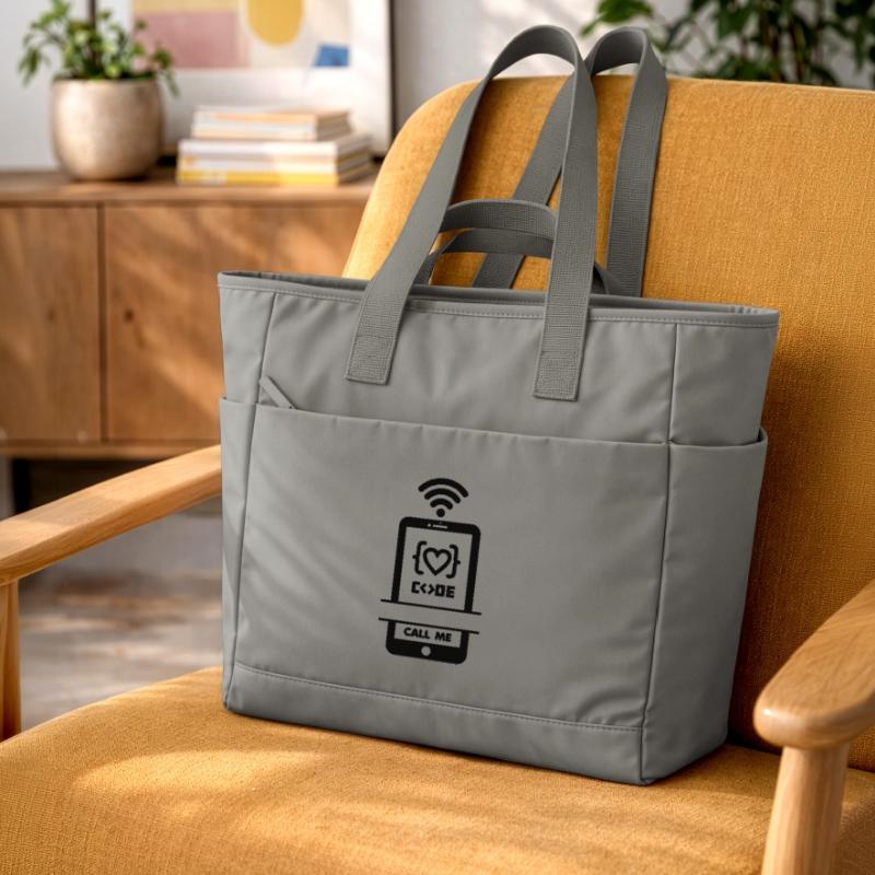 Codist Call me phone code heart Water-Repellent Padded Bag