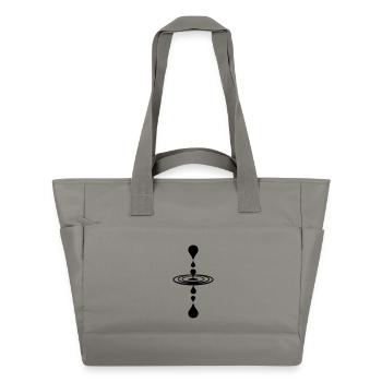 Mirror drop of water - Water-Repellent Padded Bag - grey - Front