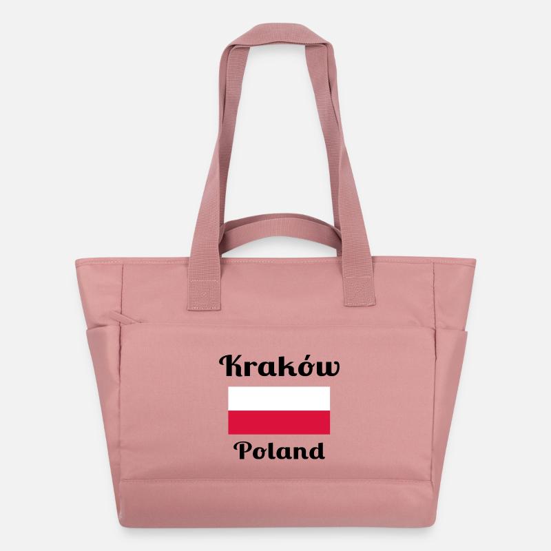 Cracovie, Pologne - Imprimés élégants - Sac matelassé déperlant - rose poudré