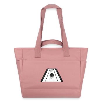 Hackbrett black n white - Wasserabweisende Padded Bag - Altrosa - Vorne