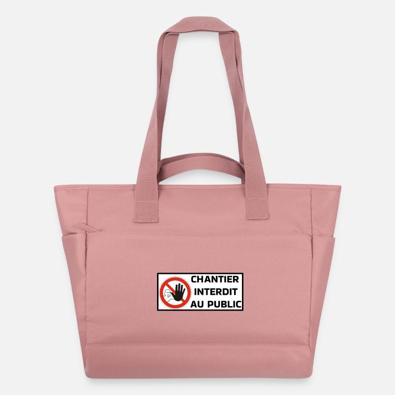 Chantier Interdit - Sac matelassé déperlant - rose poudré