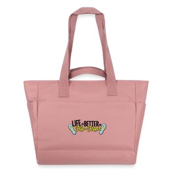 life is better in flop flops - beach summer party - Water-Repellent Padded Bag - canyon pink - Front