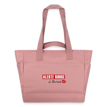 Alerte rouge à lèvres - Sac matelassé déperlant - rose poudré - Devant