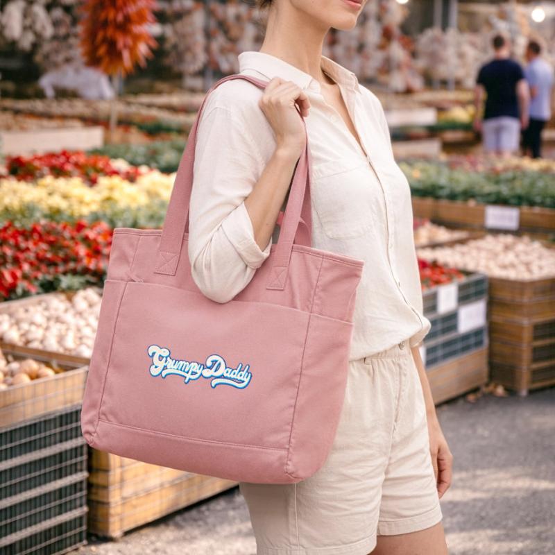 Grumpy Daddy Script - Color "Whipped Cream" Water-Repellent Padded Bag