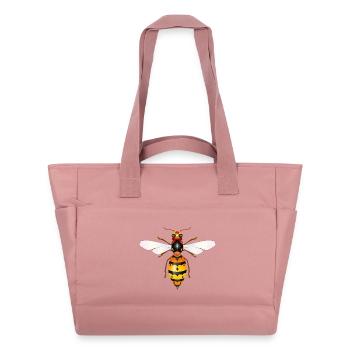 Zeichnung einer faszinierenden Hornisse - Wasserabweisende Padded Bag - Altrosa - Vorne