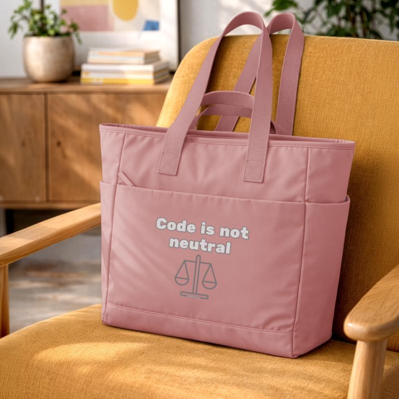 Code Is Not Neutral - Ethical Coder Statement Wasserabweisende Padded Bag