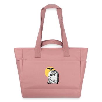 Gravestone with crow - Water-Repellent Padded Bag - canyon pink - Front
