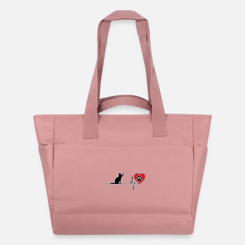 J'adore les pattes des chats - Sac matelassé déperlant - rose poudré