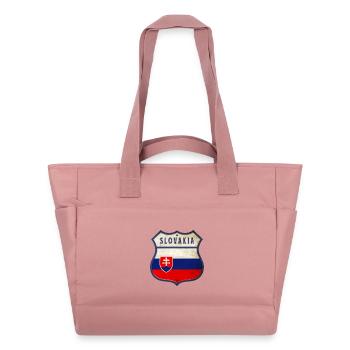 Slowakei Flaggen Wappen Design - Wasserabweisende Padded Bag - Altrosa - Vorne