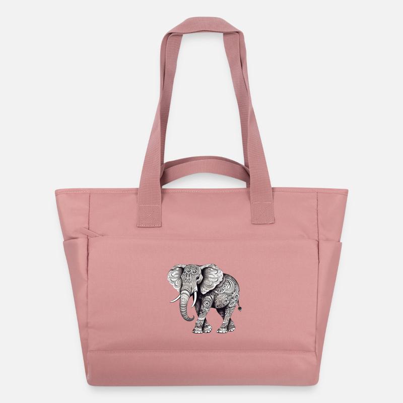 Éléphant d’ornement - Sac matelassé déperlant - rose poudré