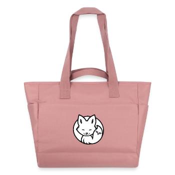 Kleiner Fuchs (Schwarzweiß) - Wasserabweisende Padded Bag - Altrosa - Vorne