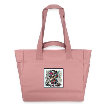 Espresso Graffiti - Sac matelassé déperlant - rose poudré - Devant