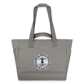 Moin Moin Lighthouse – Maritime Coastal Design - Water-Repellent Padded Bag - grey - Front