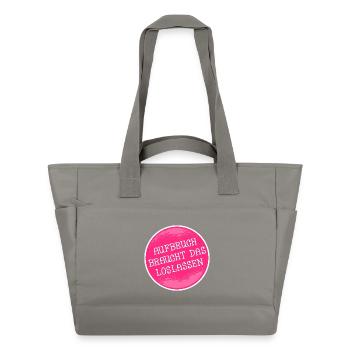 NEUSTART ANFANGEN LOSLASSEN - Wasserabweisende Padded Bag - Grau - Vorne