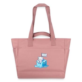 Sauvez notre maison - Sac matelassé déperlant - rose poudré - Devant