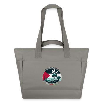 Frieden für Palästina - Wasserabweisende Padded Bag - Grau - Vorne