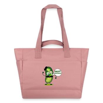 HI MUSTACHE PICKLES - Water-Repellent Padded Bag - canyon pink - Front