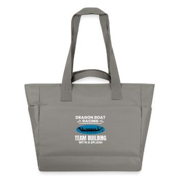 Synchronized Paddling Team Dragon Boat  - Water-Repellent Padded Bag - grey - Front