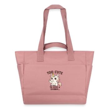 Drôle de chemise licorne « Trop mignon pour donner un chut » - Sac matelassé déperlant - rose poudré - Devant