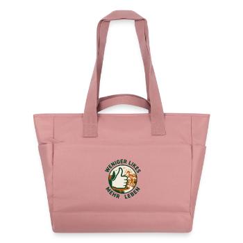 Fewer likes, more lives! - Water-Repellent Padded Bag - canyon pink - Front