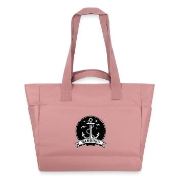 Hamburg Anker Maritimes Wappen Moin - Wasserabweisende Padded Bag - Altrosa - Vorne