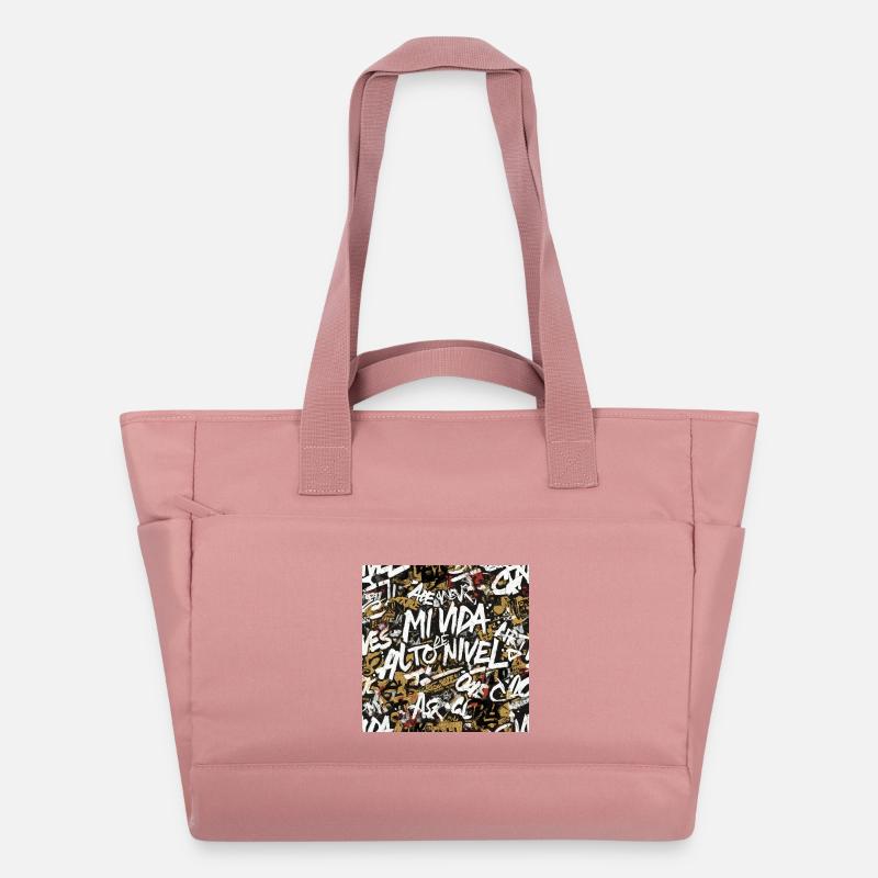 Lebendige urbane Graffiti - Wasserabweisende Padded Bag - Altrosa