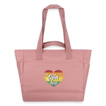 Tick Tack Opa 2026 werdender Uropa 2026 retro - Wasserabweisende Padded Bag - Altrosa - Vorne