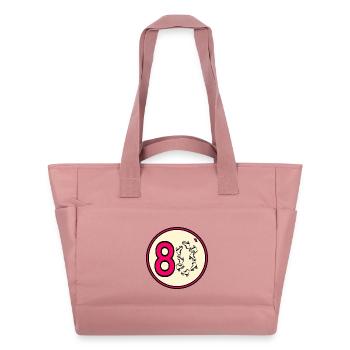 Achtziger 80er Rollschuhe - Wasserabweisende Padded Bag - Altrosa - Vorne