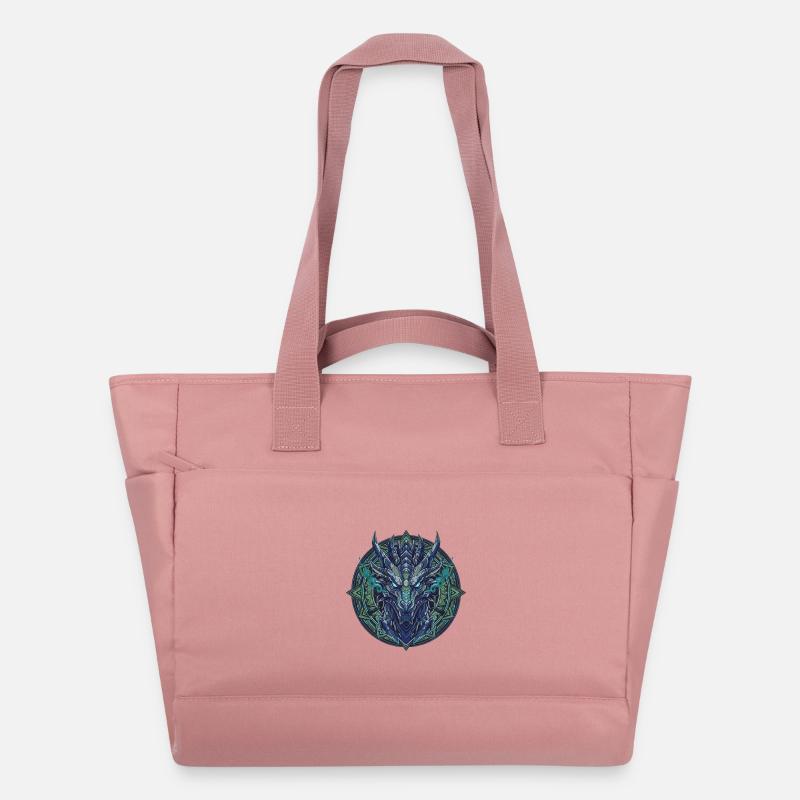 Dragon Sarcelle - Mandala - Sac matelassé déperlant - rose poudré