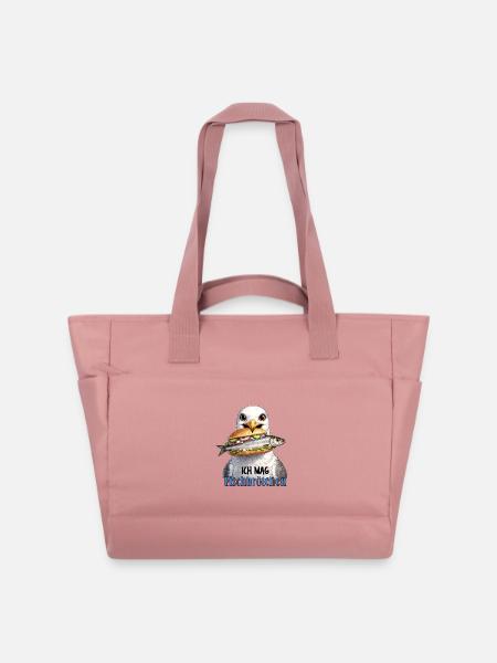 Ich mag Fischbrötchen - Wasserabweisende Padded Bag - Altrosa
