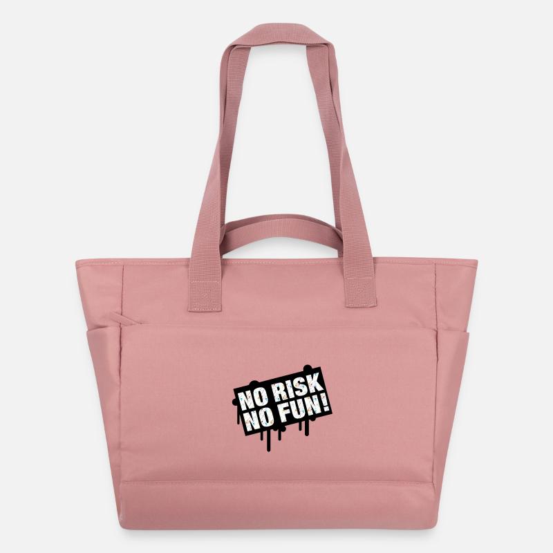 No Risk No Time Celebration Design - Water-Repellent Padded Bag - canyon pink