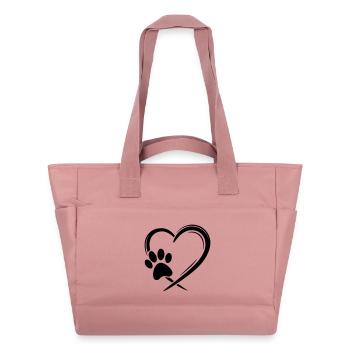 Patte Coeur - Sac matelassé déperlant - rose poudré - Devant